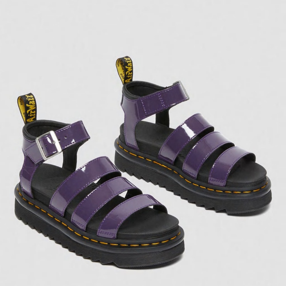 Dr martens BLAIRE PATENT LEATHER STRAP SANDALS